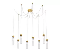 Lampy sufitowe - Kolarz 6009.30830 - Żyrandol na lince RAGGIO 8xE14/25W/230V 24K złoty - miniaturka - grafika 1