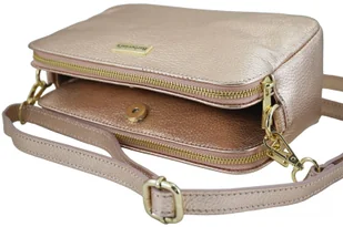 Damska torebka metalizowana - Różowa pudrowa - Torebki damskie - miniaturka - grafika 9