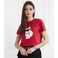 Koszulki i topy damskie - Karl Lagerfeld T-shirt ikonik 2.0 choupette | Regular Fit - miniaturka - grafika 1