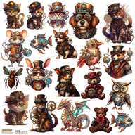 Scrapbooking - NAKLEJKI PAPIEROWE 24x24 ScrapLove - Steampunk Animals - miniaturka - grafika 1