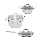 Zestawy garnków i patelni - Zestaw naczyń STEAM & FRY z powłoką DIAMOND Kohersen BLACK CUBE - miniaturka - grafika 1