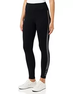 Legginsy - DKNY Damskie legginsy sportowe, czarny srebrny, XS - miniaturka - grafika 1