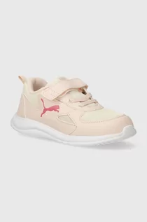 Buty dla dziewczynek - Puma sneakersy dziecięce Fun Racer AC Inf kolor beżowy - grafika 1