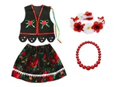 Dresy i komplety dla dziewczynek - ZESTAW KRAKOWIANKA CZARNY 116-140 4el - miniaturka - grafika 1