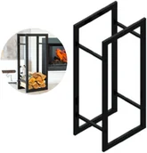 Akcesoria kominkowe - ElGarden Stojak na drewno kominkowe JESION Stalowy wolnostojący regał - miniaturka - grafika 1