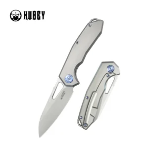 Nóż składany Kubey Vagrant Grey Titanium, Bead Blasted CPM S35V by Maksim Tkachuk (KB284F) - Noże - miniaturka - grafika 1
