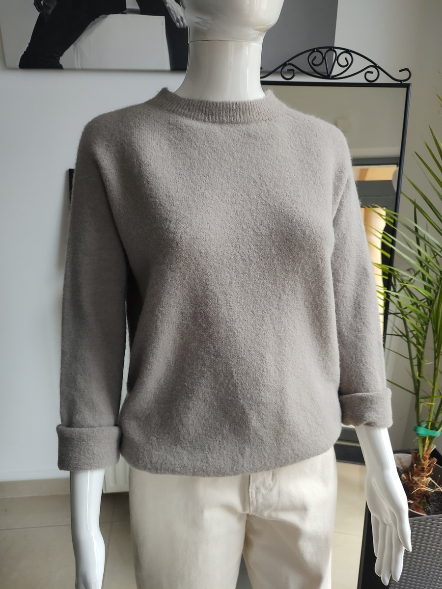Sweter z Baby Alpaca - beżowy One size