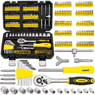 Zestaw kluczy nasadowych i bitów 1/4" 130 el TORX HEX PZ PH TRADE HOUSE - Zestawy narzędziowe - miniaturka - grafika 1