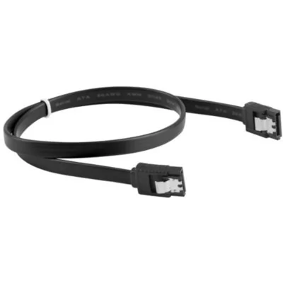 LANBERG Kabel SATA Lanberg DATA III 6Gb/s F/F 0,5m metalowe zatrzaski czarny (CA-SASA-14CU-0050-BK)