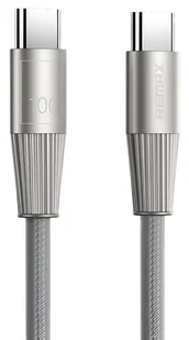 KABEL REMAX USB-C Quick Charger SZYBKIE ŁADOWANIE 100W wytrzymały SREBRNY 1,2m - Kable USB KABEL REMAX USB-C Quick Charger SZYBKIE ŁADOWANIE 100W wytrzymały SREBRNY 1,2m - Kable USB - miniaturka - grafika 1