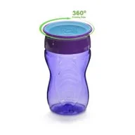 Kubki dla dzieci - Kubek treningowy 296 ml, fioletowy, WOW - miniaturka - grafika 1