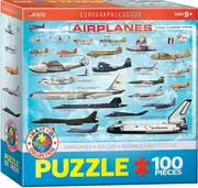 Puzzle - Puzzle 100 Smartkids Airplanes 6100-0086 - Eurographics - miniaturka - grafika 1