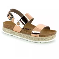 Espadryle damskie - Buty damskie sandały BAYTON Gaceo espadryle rozmiar 41 rose gold - miniaturka - grafika 1