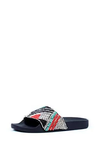 The White Brand Etnic Peeptoe sandały damskie, czerwony - Czerwony Red - 40 EU - Sandały damskie - miniaturka - grafika 1