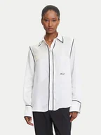 Koszule damskie - KARL LAGERFELD Koszula A3W11012 Biały Regular Fit - miniaturka - grafika 1