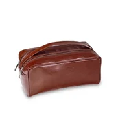 Kosmetyczki, organizery i kuferki - Kosmetyczka skórzana Pavone Nero Orta 2126 brązowa - miniaturka - grafika 1
