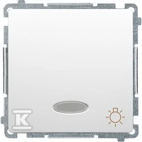 Kontakt KONTAKT_SIMON Przycisk zwierny światło z podświetleniem BASIC Biały BMS1L12V.01/11 - Wyłączniki światła i elektryczne - miniaturka - grafika 1