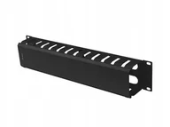 Pozostałe akcesoria sieciowe - Organizer kabli Lanberg AK-1705-B 19" 1U z zaślepką typ A czarny - miniaturka - grafika 1