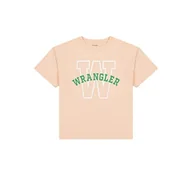 Koszulki i topy damskie - Wrangler Koszulka damska Girlfriend, pomarańczowy, S - miniaturka - grafika 1