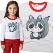 Piżamy dla dziewczynek - Piżama dziecięca Słodki Szop Pracz 86/92 - VoloDonum - miniaturka - grafika 1