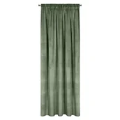 Zasłony - Zasłona 140x270 Rosa oliwkowa welurowa gotowa na taśmie D91 - miniaturka - grafika 1
