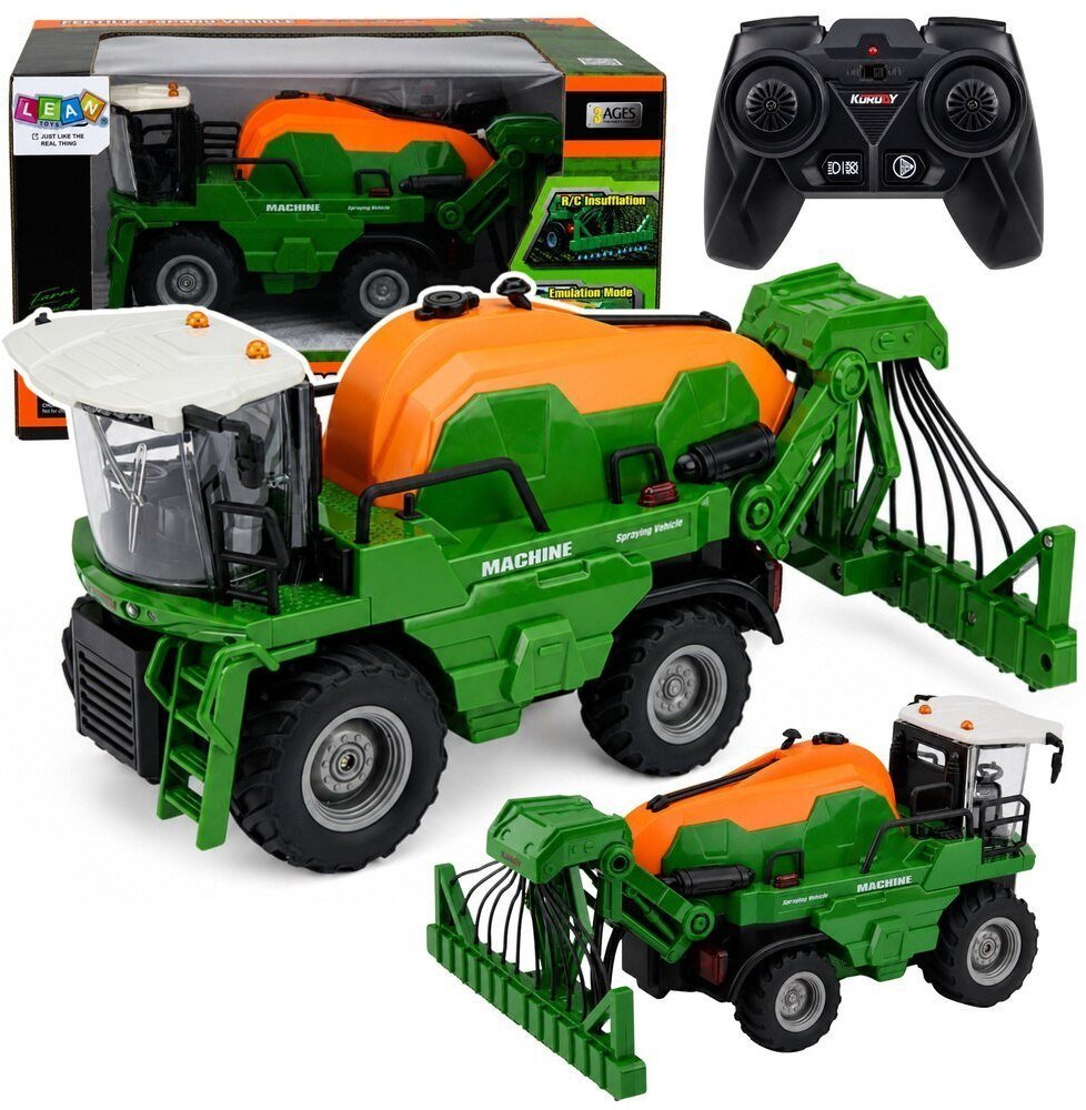LeanToys Kombajn Rolniczy Z Opryskiwaczem Funkcja Spryskiwania Światła Dźwięki 1:24