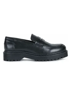 Geox Skórzane mokasyny w kolorze czarnym - Mokasyny damskie - miniaturka - grafika 1