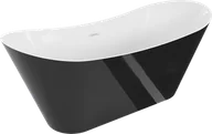 Wanny - Mexen Celia wanna wolnostojąca 170 x 75 cm, biała/czarna, przelew biały - 52331707575-20 - miniaturka - grafika 1