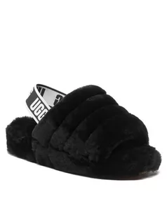 Kapcie damskie - Ugg Australia Kapcie W Fluff Yeah Slide 1095119 Czarny - grafika 1