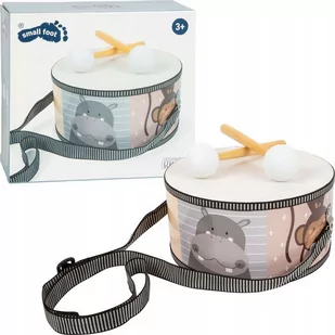 ﻿Drewniany bęben Dzikie Zwierzęta z paskiem i pałeczkami - Instrumenty muzyczne dla dzieci - miniaturka - grafika 1