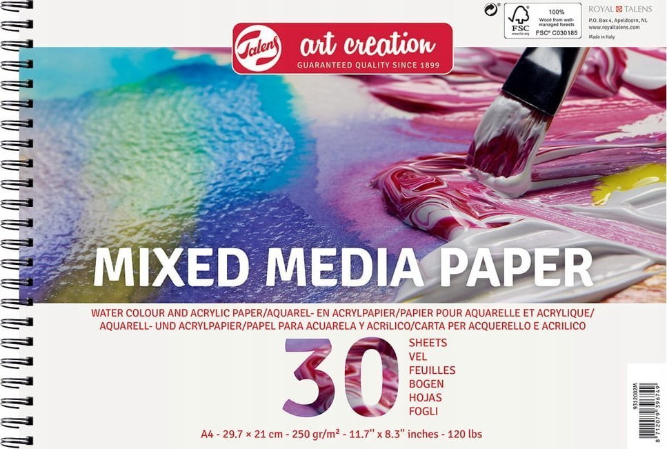 Talens Talens Art Creation Mixed media paper 29.7 x 21 cm A4, 250 g, 30 sheets