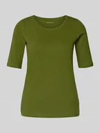 Koszulki i topy damskie - T-shirt o kroju regular fit z mieszanki bawełny - miniaturka - grafika 1