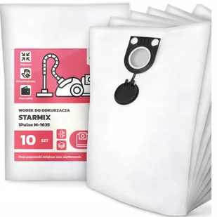 10x Worek do Odkurzacza Starmix iPulse M-1635 Syntetyczny Tekstylny Duży G9 - Worki do odkurzaczy - miniaturka - grafika 1