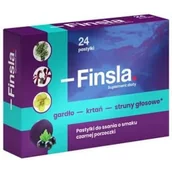 Przeziębienie i grypa - Suplement diety, Finsla, pastylki do ssania, smak czarnej porzeczki, 24 szt. - miniaturka - grafika 1