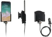 Uchwyty samochodowe do telefonów - Uchwyt do Apple iPhone X z wbudowanym kablem USB oraz ładowarką samochodową - miniaturka - grafika 1