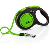 Smycze dla psów - Haas F1 Team automatyczna Flexi New Neon taśma M 5m zielo - miniaturka - grafika 1