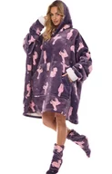 Skarpetki damskie - Skarpety damskie w lamy 2418, Kolor fioletowy-wzór, Rozmiar 36-38, L&L - Primodo.com - miniaturka - grafika 1