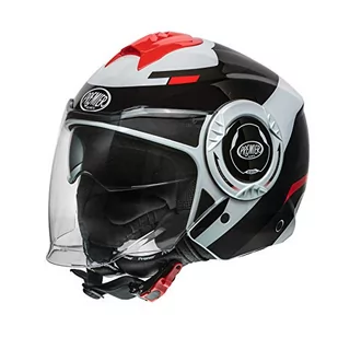 PREMIER KASK COOL OPT 2, czarny/biały/czerwony, XL - Kaski motocyklowe - miniaturka - grafika 1