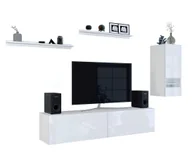 Meblościanki - Meblościanka modułowa biały połysk 30x12x4 H6-M34 - miniaturka - grafika 1