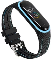 Akcesoria do smartwatchy - Pasek Beline Sport do Xiaomi Mi Band 3/4 Czarno-niebieski (5905359814245) - miniaturka - grafika 1