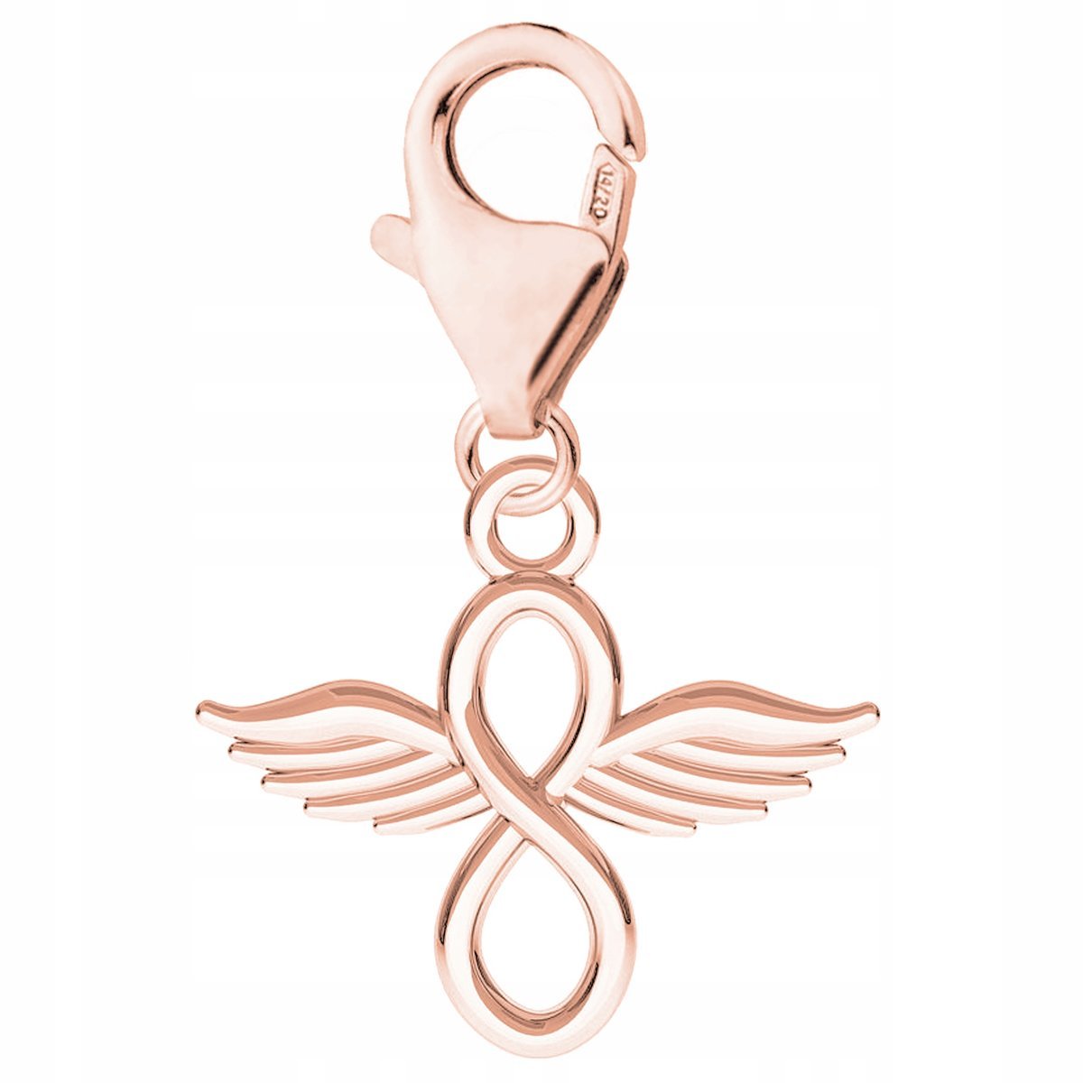 Zawieszka Nieskończoność różowe złoto srebro 925