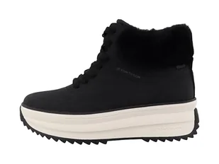 Tom Tailor Damskie sztyblety 6390910007, czarne, rozmiar 39 EU, czarny, 39 EU - Botki damskie - miniaturka - grafika 1