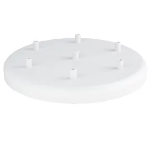 Duża metalowa osłonka sufitowa fi30cm lakierowana w kolorze białym strukturalnym - na sześć przewodów Kolorowe Kable - Akcesoria do oświetlenia - miniaturka - grafika 1