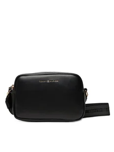 Tommy Hilfiger Torebka Th Logotape AW0AW17689 Czarny - Torebki damskie - miniaturka - grafika 1