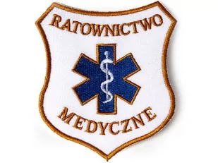 Emblemat Ratownictwo Medyczne Tarcza Stare Złoto - Odzież medyczna - miniaturka - grafika 1