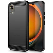 Etui i futerały do telefonów - Etui TECH-PROTECT TPUCarbon do Samsung Galaxy XCover 7 Czarny - miniaturka - grafika 1