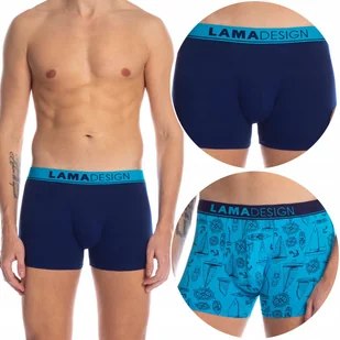 Bokserki Męskie Szorty 2 PARY Bawełniane LAMA - XL - Majtki męskie - miniaturka - grafika 1