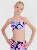 Biustonosze dla dziewczynek - 4F Biustonosz sportowy szybkoschnący dziewczęcy - multikolor 122/128 (6-8 lat) - miniaturka - grafika 1