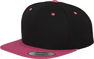 Czapki damskie - Flexfit Yupoong czapka unisex Classic Snapback 2 odcienie, dwukolorowa czapka z prostym daszkiem, jeden rozmiar, dla mężczyzn i kobiet, kolor blk/neonowy różowy 6089MT - miniaturka - grafika 1