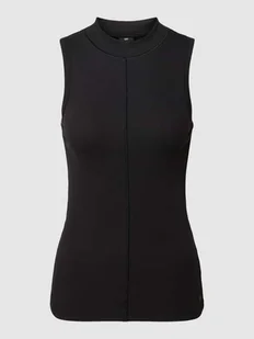 Top o kroju slim fit ze stójką - Koszulki i topy damskie - miniaturka - grafika 1